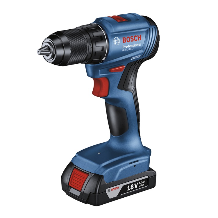 TALADRO ATORNILLADOR 18V GSR 185-LI BOSCH HERRAMIENTA COMPLETA