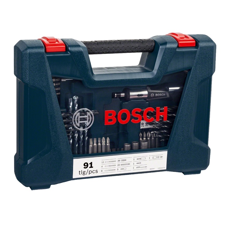 SET DRILL AND DRIVE 91 PC BOSCH