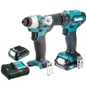 KIT TALADRO PECUTOR HP333 + ATORNILLADOR TD110 + 2 BAT. 1.5AH + CARG. +(BAT 12V-5AMP) MAKITA