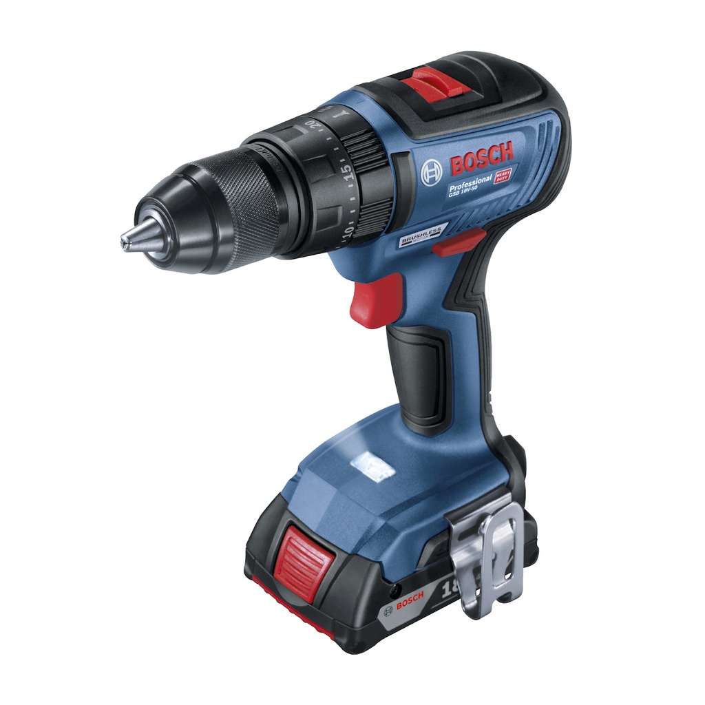 TALADRO PERCUTOR INALAMBRICO GSB 18V-50 2B+23AC BOSCH