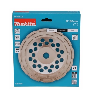 DISCO TIPO COPA DIAMANTADO PARA CONCRETO 7" DOBLE SEGMENTO(180x22.23mm) MAKITA