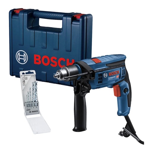 [0601.2B8.0E2-000] TALADRO PERCUTOR GSB 13RE + KIT DE 5 BROCAS BOSCH